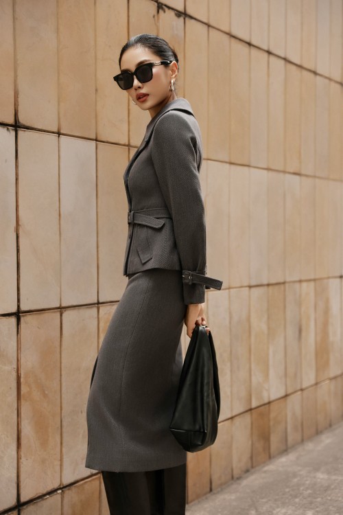 Sixdo Grey Woven Coat